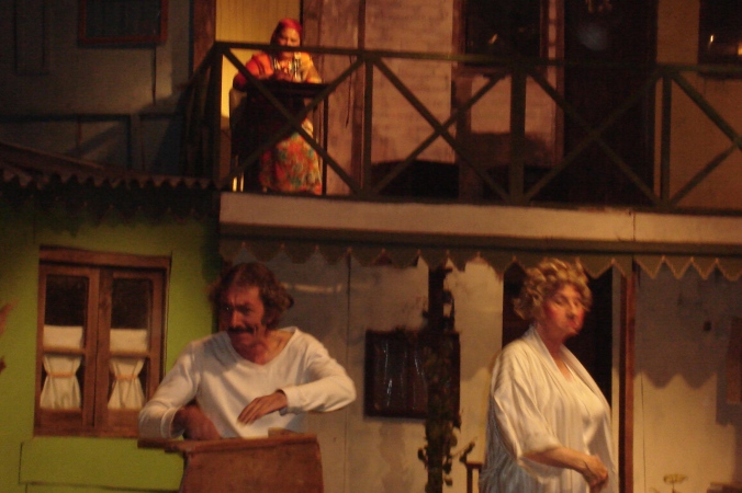 Teresa Giretti, junto a Eduardo Montangero, en el teatro El Galpón.